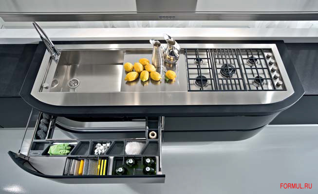 Кухня Pedini Artika (Линейная композиция, блестящий лак)